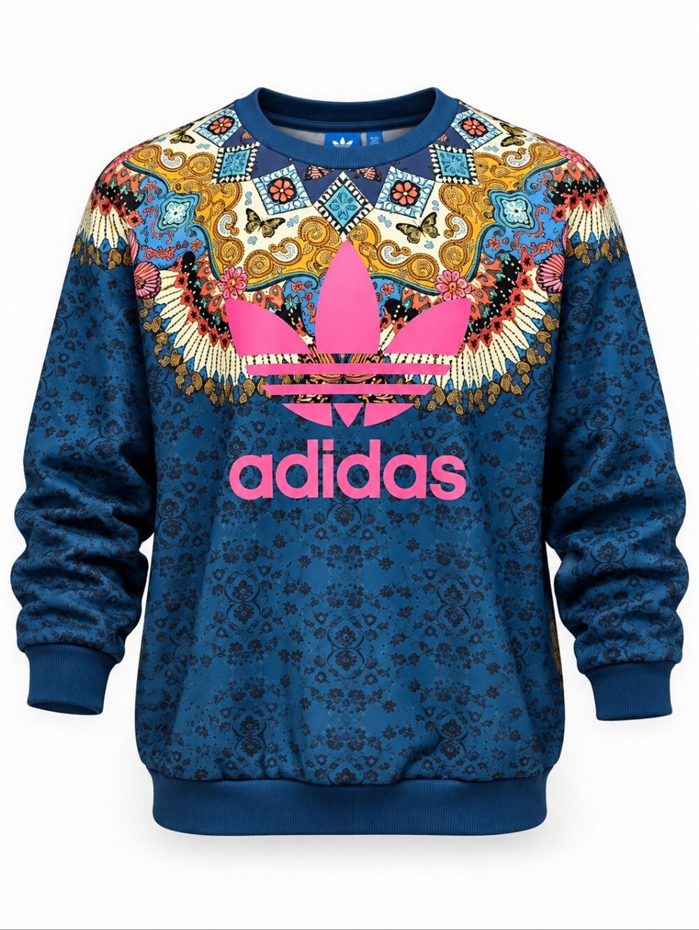 adidas x Farm Rio Borbomix Butterfly Sweatshirt Women’s Small Blue Pink